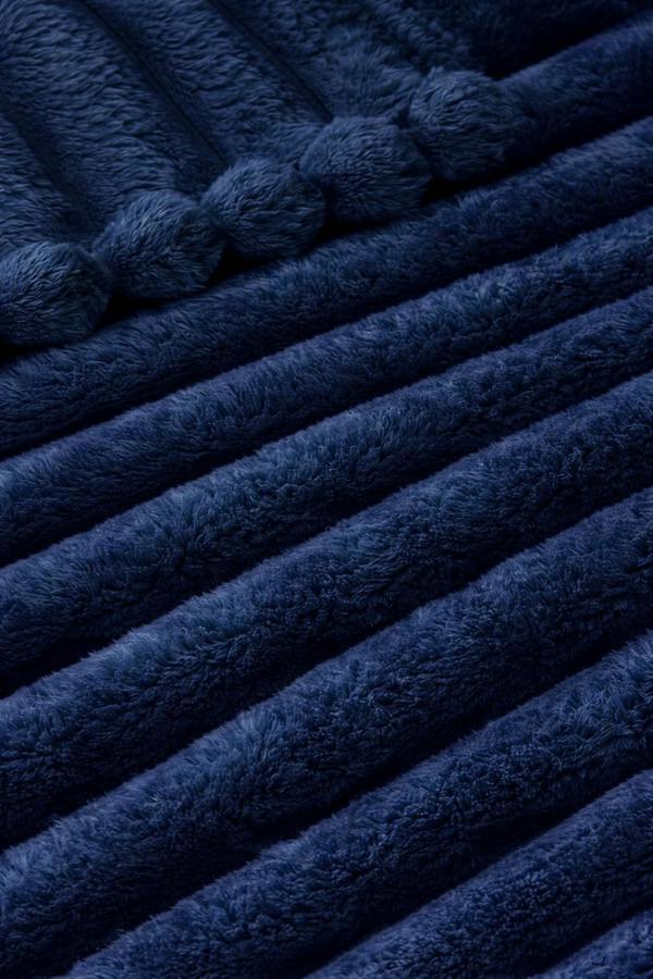 Dyzi Supersoft Ribbed Fleece ThroBlanket for Couch & Bed – Cozy Jacquard Home Blanket