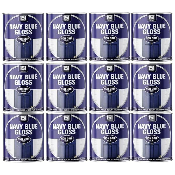 151 12X Navy Blue Gloss Non-Drip Paint 300ml