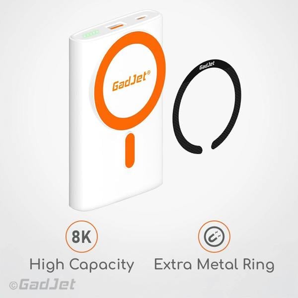 GadJet MagJet 8,000mAh Fast Wireless Power Bank