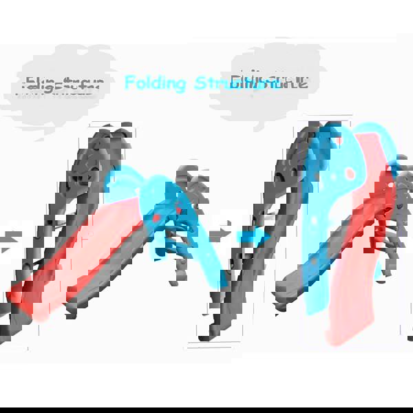 Gr8 Garden Folding Garden Slide Climber Set Baby Toddler Indoor Outdoor Kids Toy Blue Red