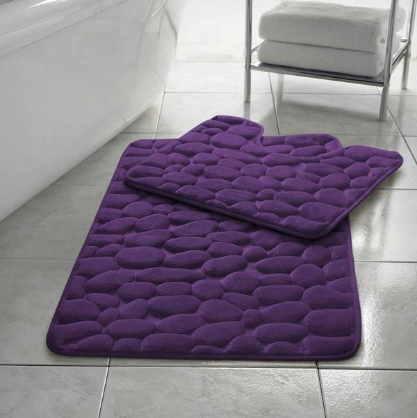 Memory Foam Pebbles Bath Mat Sets