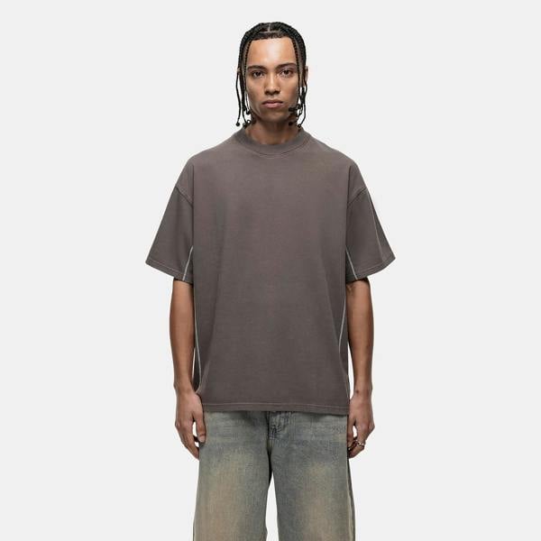 Good For Nothing Taupe Washed Oversized T-Shirt - Taupe Image 1