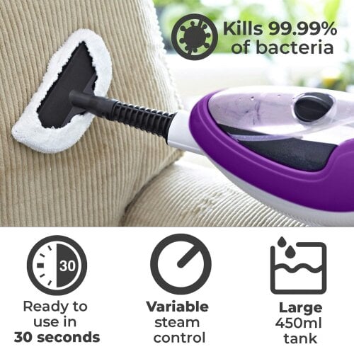 Neo Direct Purple 10 in 1 1500W Hot Steam Mop Cleaner and Hand Steamer
