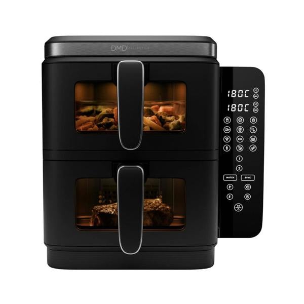 DMD Collective 11L Double Air Fryer with Dual Drawers and 12 Cooking Functions