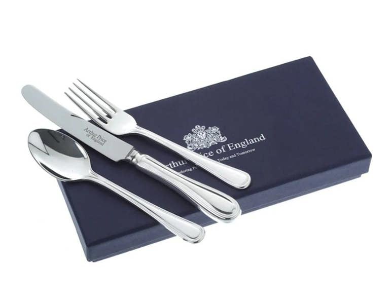 Arthur Price of England 'Britannia' Sovereign Stainless Steel 3 Piece Childrens Cutlery Set