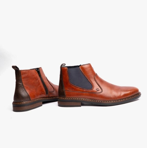 Rieker 17654-22 Mens Leather Boots - Brown
