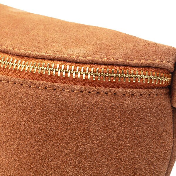 Elie Beaumont Suede Sling Bag - Tan Large