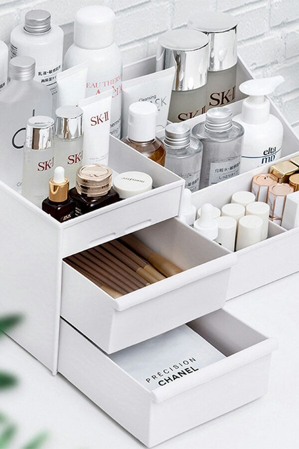 Living and Home Medium Size Multifunctional Portable Desktop Makeup Box
