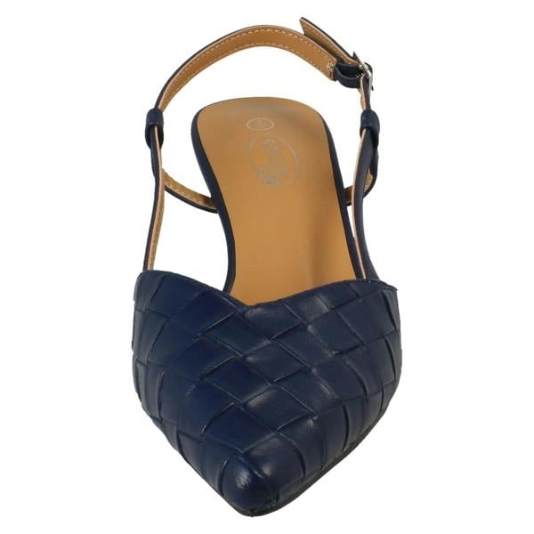 Spot On Ladies Spot On Woven Low Heel Shoes F00488