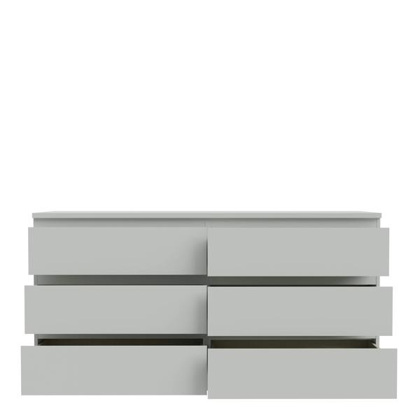 Edmore 6 Drawer Wide Chest in Light Grey