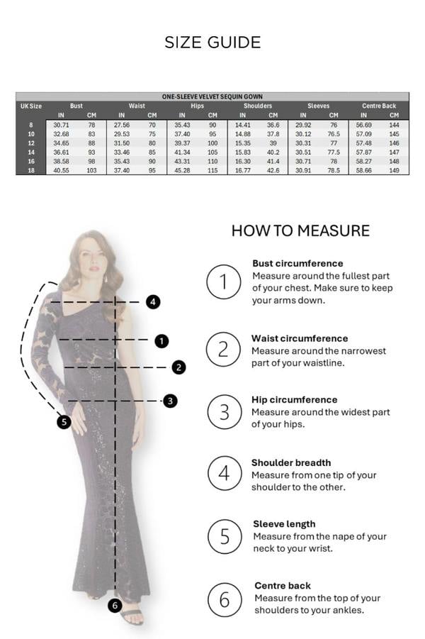 HotSquash One-Sleeve Velvet Sequin Gown