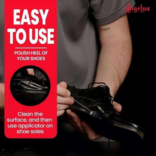 Angelus Black Sole & Heel Polish - Instant Gloss Edge Finish 3oz