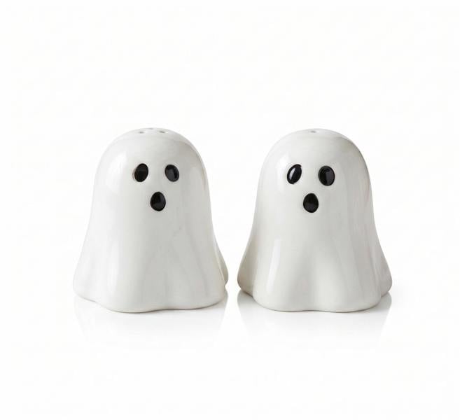 Kingsbury Gifts Spooky Spirits Ceramic Ghost Salt & Pepper Shaker Set