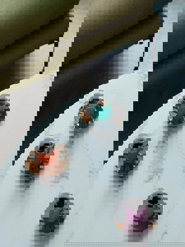 LSA Palazzo 100ml Porcelain Coffee Cup and Saucer Sea Green