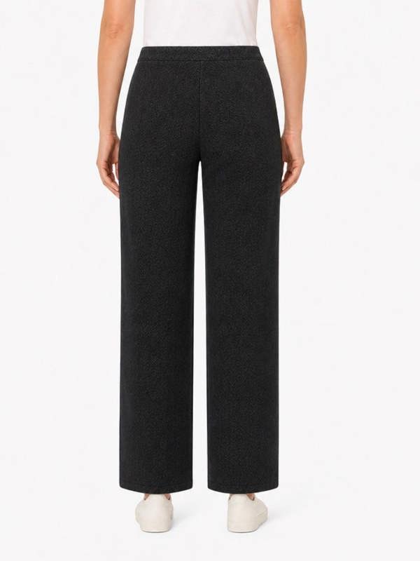 PennyPlain Wide Leg Tweedy Treggings - Charcoal
