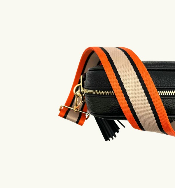 Apatchy Orange, Tan and Black Stripe Strap