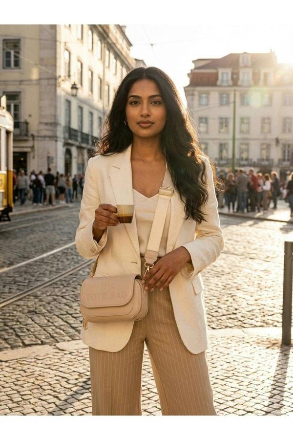 Mia Mini Crossbody Bag - Beige