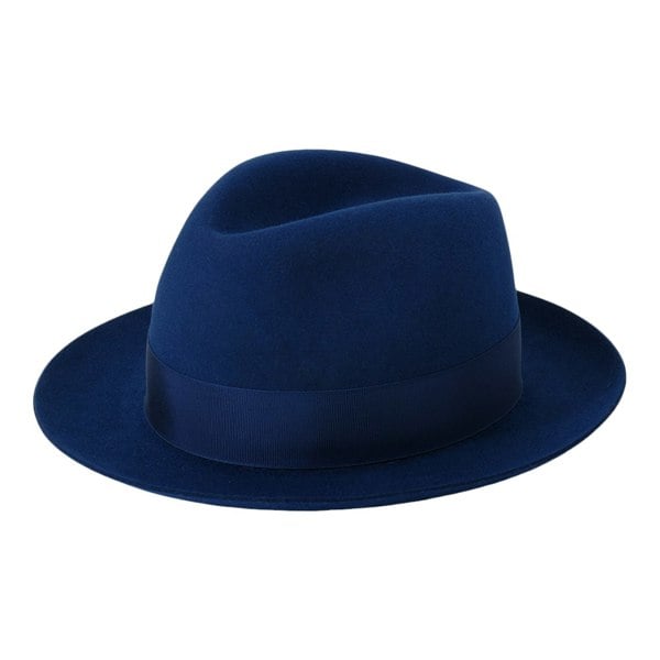 Gamble & Gunn 'Camden' Navy Blue Fur Felt Trilby