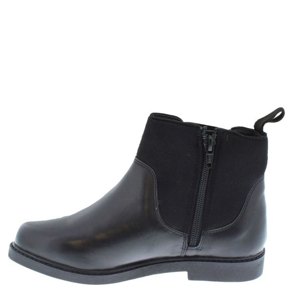 Frank James Epsom Boys Leather Neoprene Zip Up Chelsea Boots