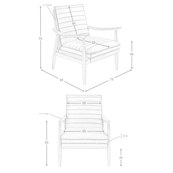 Angel Cerdá Dark Grey Leather Armchair 5130