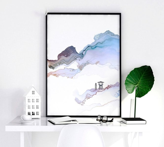 Pictures for a home office | set of 3 Coastal wall art prints