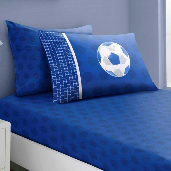 Smart Living Kids Sheet Set - Football Goals - Blue