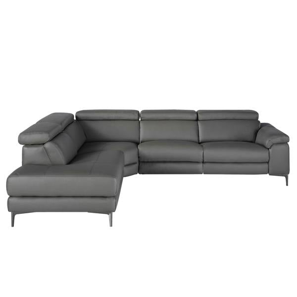 Angel Cerdá Relax corner sofa in dark grey leather 6111/6112