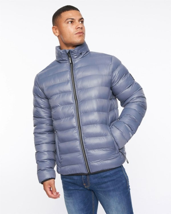 Duck and Cover Shemmy Two Quilted Jacket Denim Blue