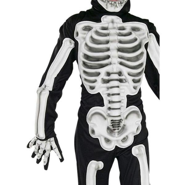 Bristol Novelty Childrens/Kids Skeleton Muscle Chest Costume - Black/White - 