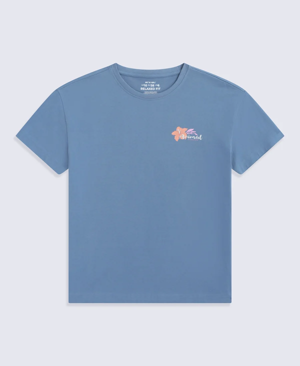 Animal Womens Leena Padstow Printed Lightweight Relaxed Fit T-Shirt - Blue