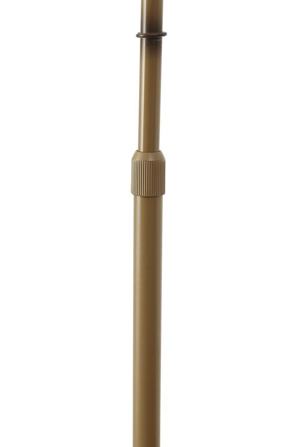 Living and Home Vintage Style Floor Lamp with Fabric Lampshade and Marble Base
