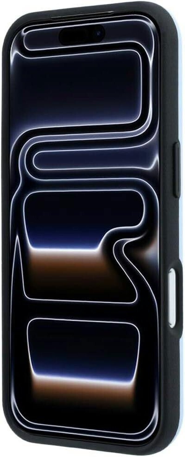 Mercedes Leather Semi Wrap Iconic Line Case with MagSafe for iPhone 17/18 Pro 6.3" Blue - MEHMP18L25PFWSTB