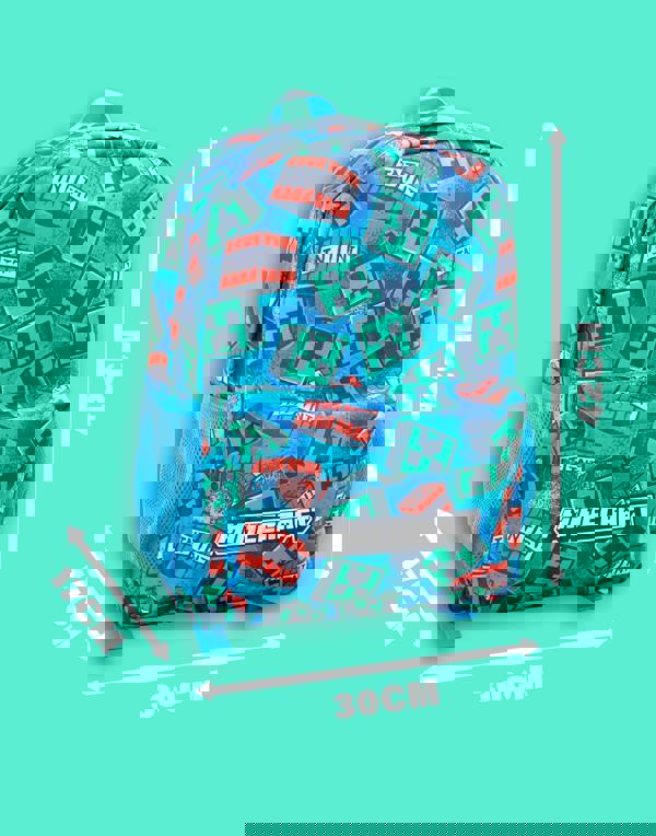 Minecraft Unisex Kids Blue Logo Backpack (One Size)