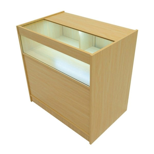 Monstershop LED Retail Shop Counter B900 - Maple