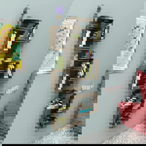 shelving unit, shelf, bookshelf, bookcase, bookcase styling, bookcase decor, bookcase design