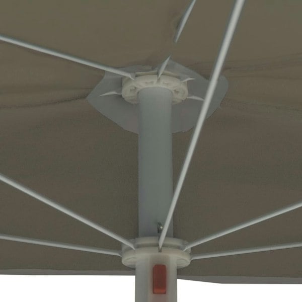 Berkfield Garden Half Parasol with Pole 180x90 cm Sand