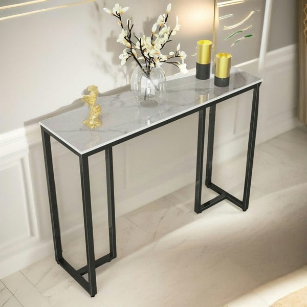 Rafaelo Mobilia Faux Marble Console Table