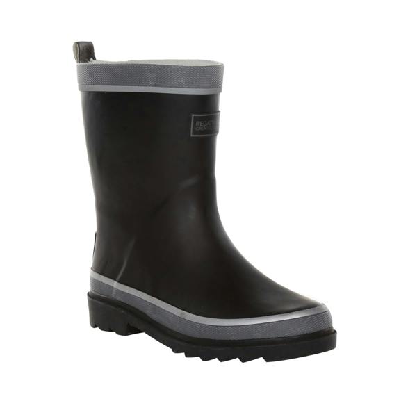 Regatta Great Outdoors Childrens/Kids Foxfire Wellington Boots - Black - 