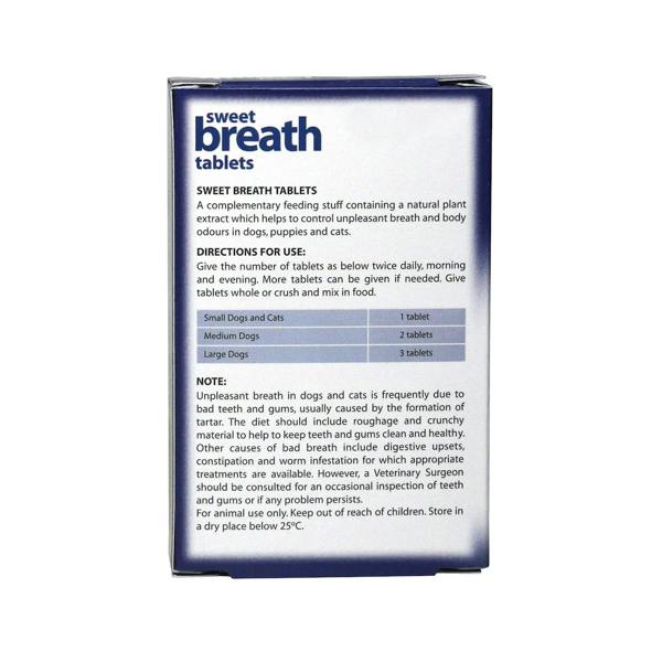 Johnson's Vet Sweet Breath Tablets for Cats & Dogs, 30 Tablets