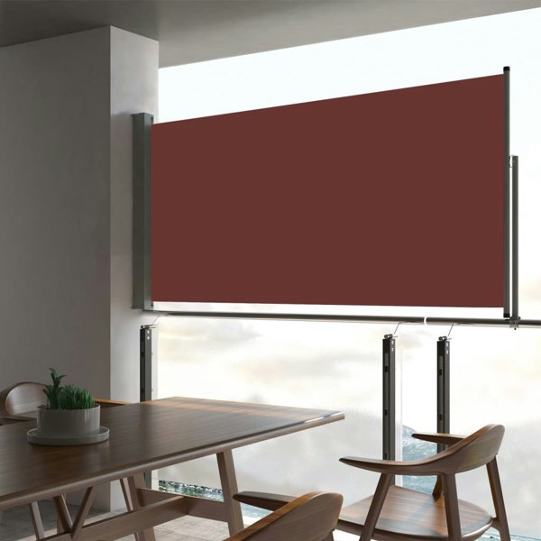 Berkfield Patio Retractable Side Awning 80x300 cm Brown
