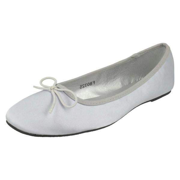 Spot On Ladies Spot On Satin Ballerinas