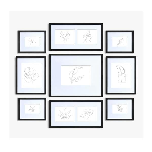 nielsen 9 Piece Gallery Wall Frame Set for 11 Photos - Black