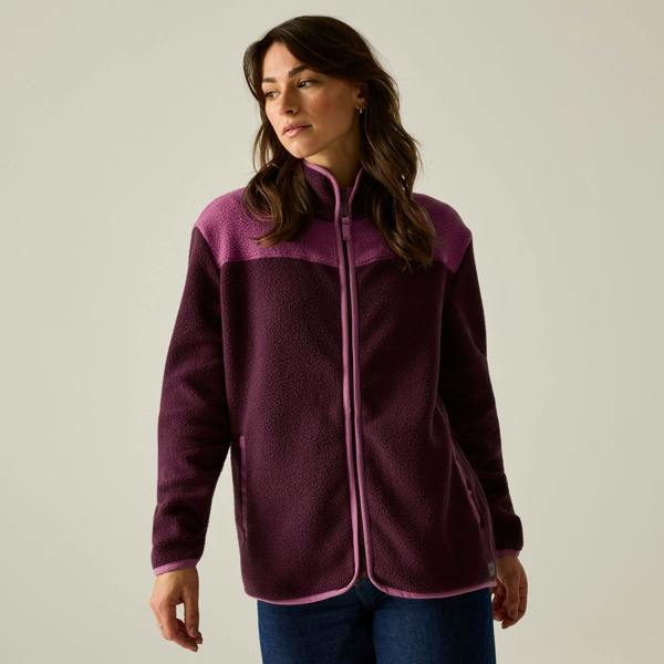 Regatta Womens/Ladies Frankie Borg Full Zip Fleece Jacket - Fig Violet - 