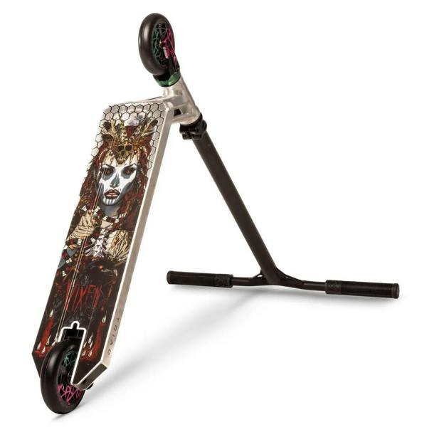 Triad Park Custom Complete #9 Kids Scooter - Raw/Green/Pink