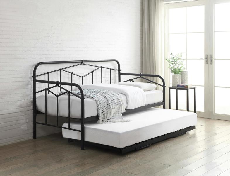 Flintshire Furniture Axton 3ft Day Bed Black Metal Bed Frame