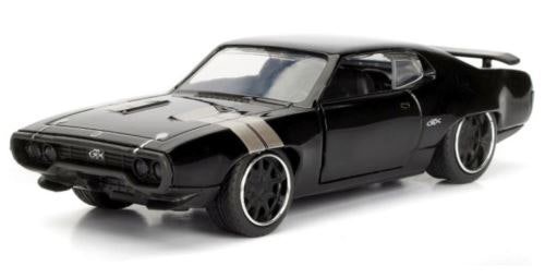fast and furious 8 doms plymouth gtx black 1:24 scale jada