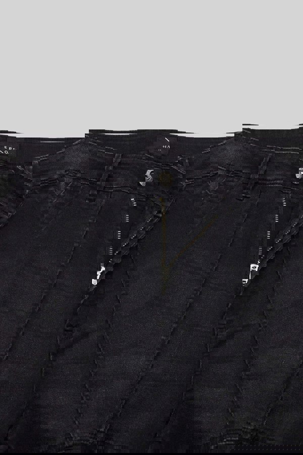 ENORSIA Mens Black Regular Fit Stretch Utility Jeans