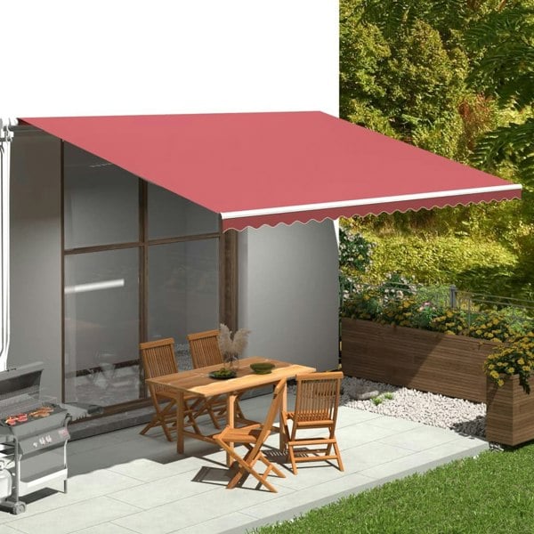 Berkfield Replacement Fabric for Awning Burgundy Red 5x3.5 m