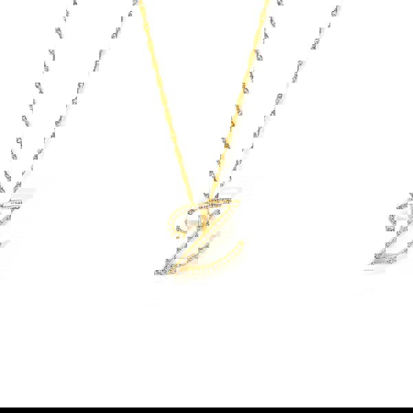 Say It With Luxe CZ Initial Necklace - Yellow Gold Plated