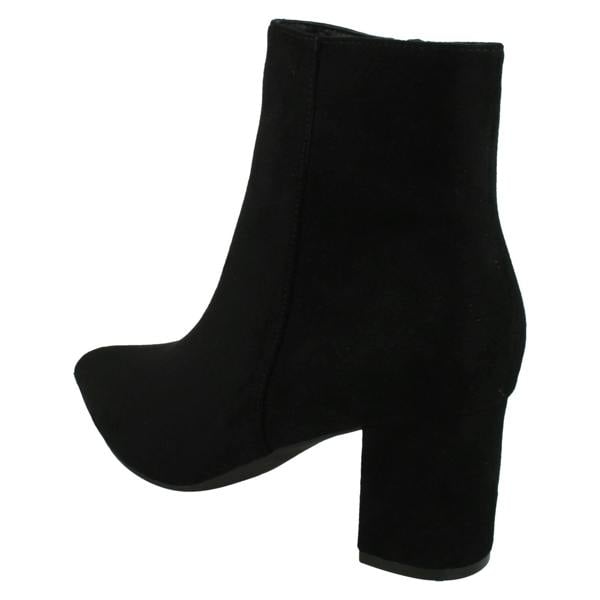 Spot On Ladies Spot On Block Heel Ankle Boots F51220